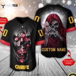 Nfl Kansas City Chiefs 3d Custom Baseball Jersey Shirt