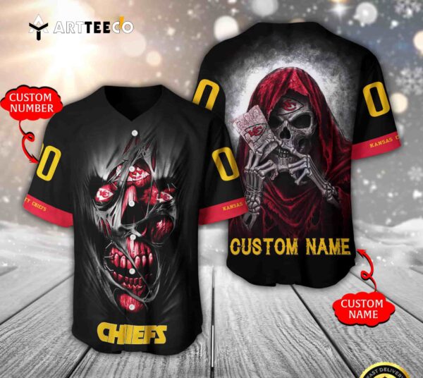 Nfl Kansas City Chiefs 3d Custom Baseball Jersey Shirt