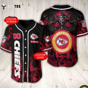 Nfl Kansas City Chiefs Baseball Jersey Custom Shirt trungten 5P4KM