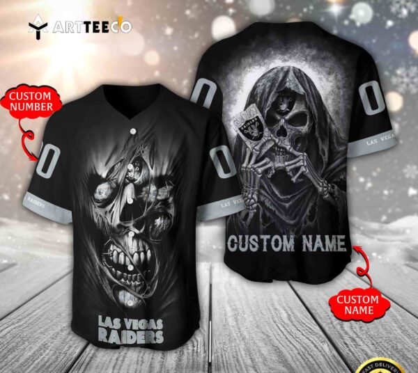 Nfl Las Vegas Raiders 3d Custom Baseball Jersey Shirt
