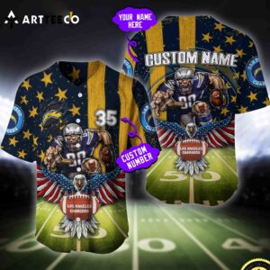 Nfl Los Angeles Chargers Baseball Jersey Custom Shirt
