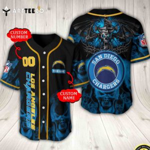 Nfl Los Angeles Chargers Baseball Jersey Custom Shirt trungten IOGD9