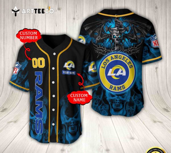 Nfl Los Angeles Rams Baseball Jersey Custom Shirt trungten Y1UQO