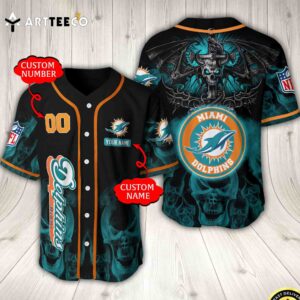 Nfl Miami Dolphins Baseball Jersey Custom Shirt trungten MBFUY