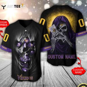 Nfl Minnesota Vikings 3d Custom Baseball Jersey Shirt