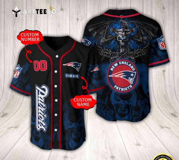 Nfl New England Patriots Baseball Jersey Custom Shirt trungten HURZ8