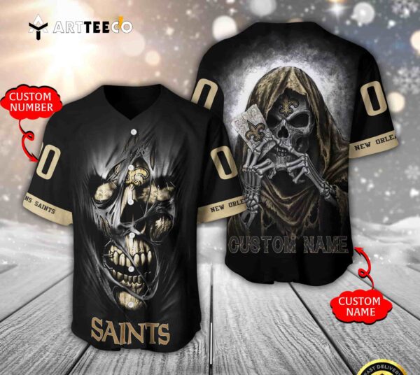 Nfl New Orleans Saints 3d Custom Baseball Jersey Shirt