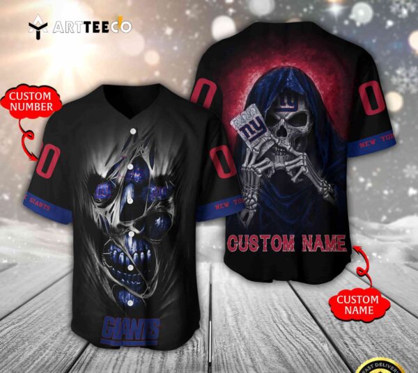 Nfl New York Giants 3d Custom Baseball Jersey Shirt