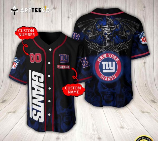 Nfl New York Giants Baseball Jersey Custom Shirt trungten VKU7Z
