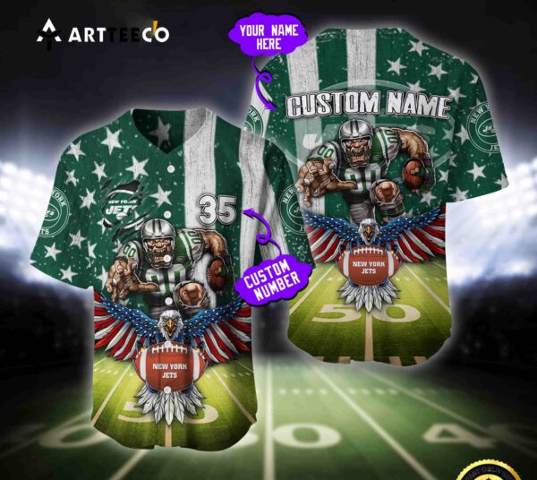 Nfl New York Jets Baseball Jersey Custom Shirt