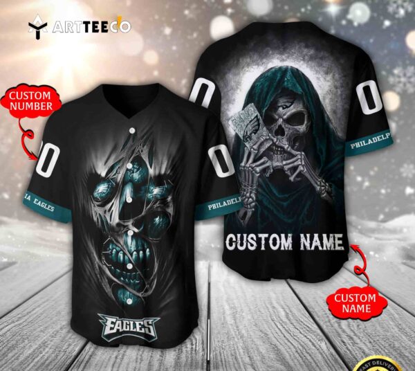 Nfl Philadelphia Eagles 3d Custom Baseball Jersey Shirt