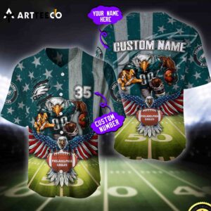 Nfl Philadelphia Eagles Baseball Jersey Custom Shirt