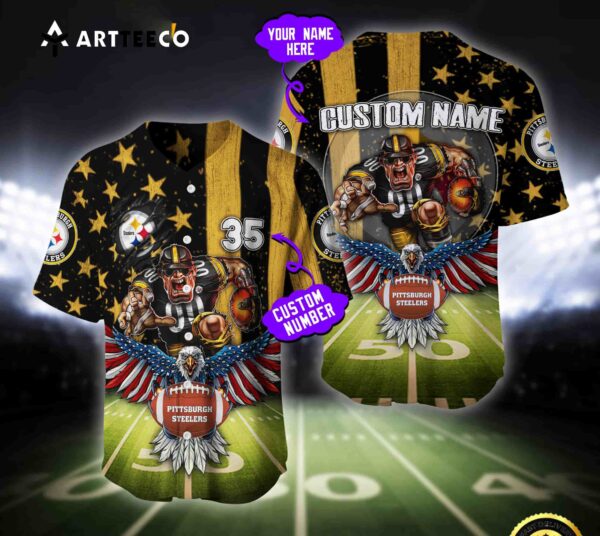 Nfl Pittsburgh Steelers Baseball Jersey Custom Shirt