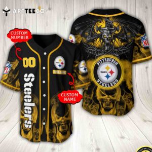 Nfl Pittsburgh Steelers Baseball Jersey Custom Shirt trungten Q861T