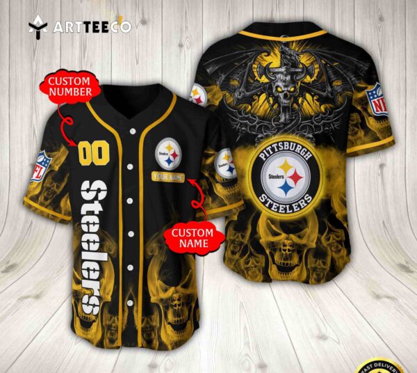 Nfl Pittsburgh Steelers Baseball Jersey Custom Shirt trungten Q861T