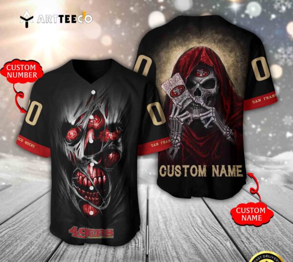 Nfl San Francisco 49ers 3d Custom Baseball Jersey Shirt