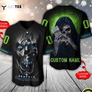 Nfl Seattle Seahawks 3d Custom Baseball Jersey Shirt