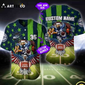 Nfl Seattle Seahawks Baseball Jersey Custom Shirt