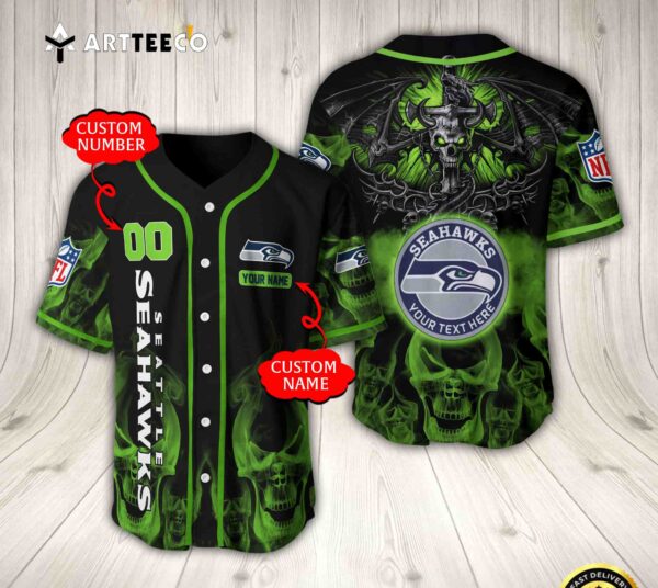 Nfl Seattle Seahawks Baseball Jersey Custom Shirt trungten OCVYT