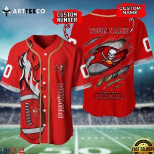 Nfl Tampa Bay Buccaneers 3d Custom Baseball Shirt