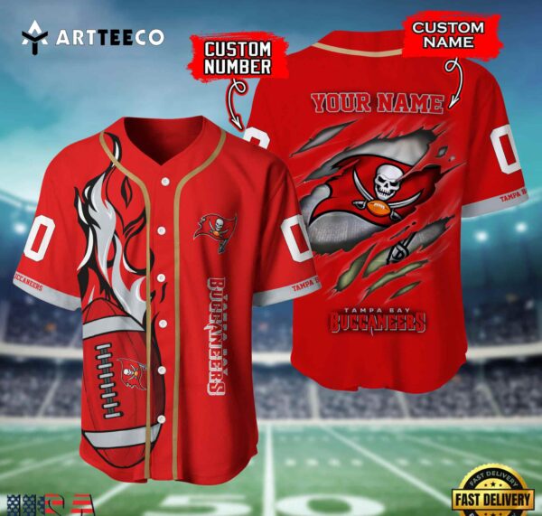 Nfl Tampa Bay Buccaneers 3d Custom Baseball Shirt