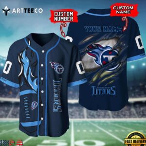 Nfl Tennessee Titans 3d Custom Baseball Shirt