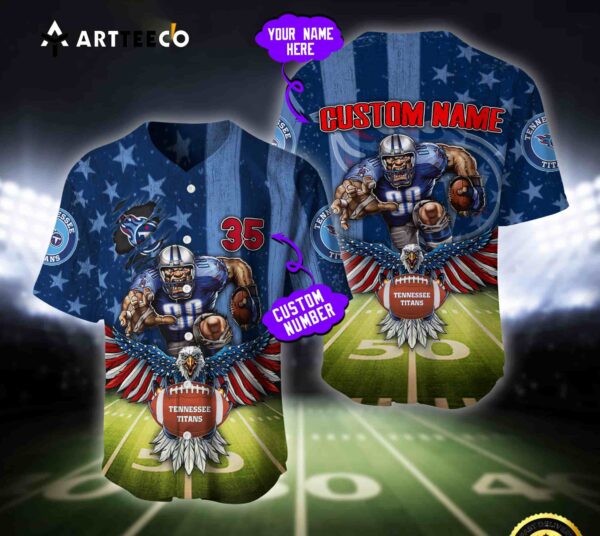 Nfl Tennessee Titans Baseball Jersey Custom Shirt