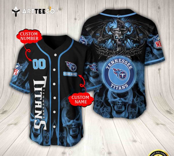Nfl Tennessee Titans Baseball Jersey Custom Shirt trungten K87EE