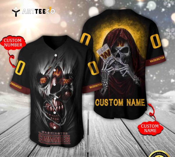 Nfl Washington Commanders 3d Custom Baseball Jersey Shirt