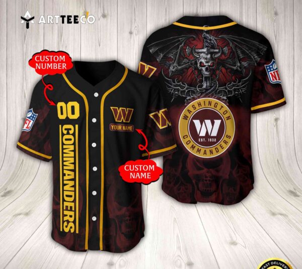 Nfl Washington Commanders Baseball Jersey Custom Shirt trungten HH2CH
