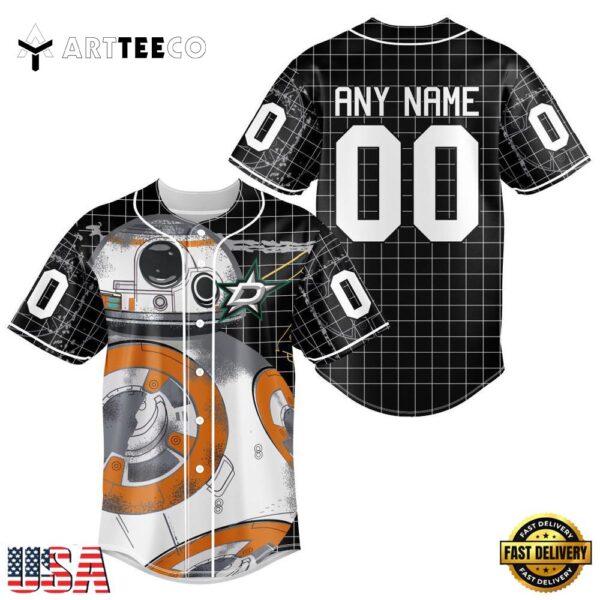 Nhl Dallas Stars Star War Baseball Jersey Shirt