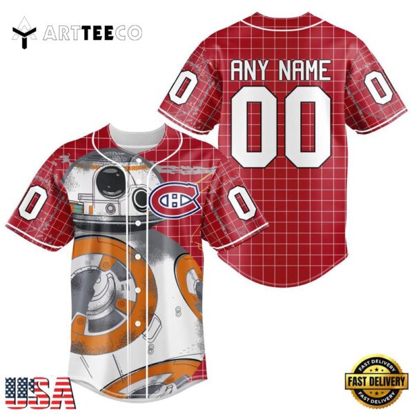 Nhl Montreal Canadiens Star War Baseball Jersey Shirt