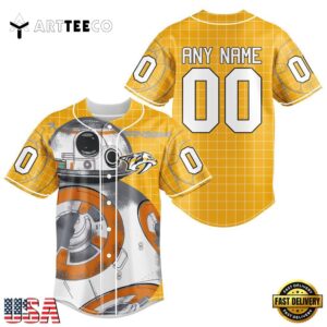 Nhl Nashville Predators Star War Baseball Jersey Shirt