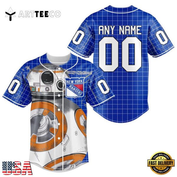 Nhl New York Rangers Star War Baseball Jersey Shirt