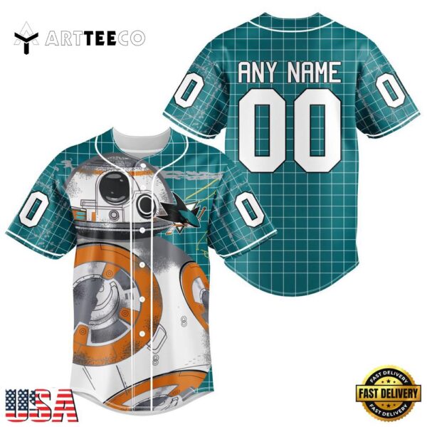 Nhl San Jose Sharks Star War Baseball Jersey Shirt