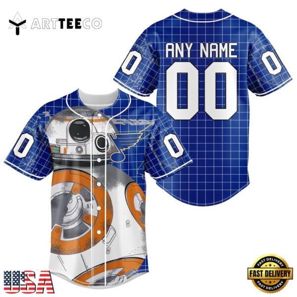 Nhl St Louis Blues Star War Baseball Jersey Shirt