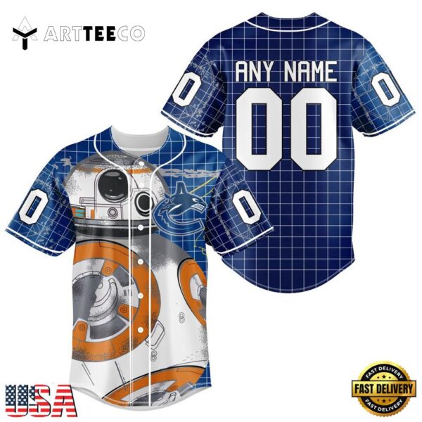 Nhl Vancouver Canucks Star War Baseball Jersey Shirt