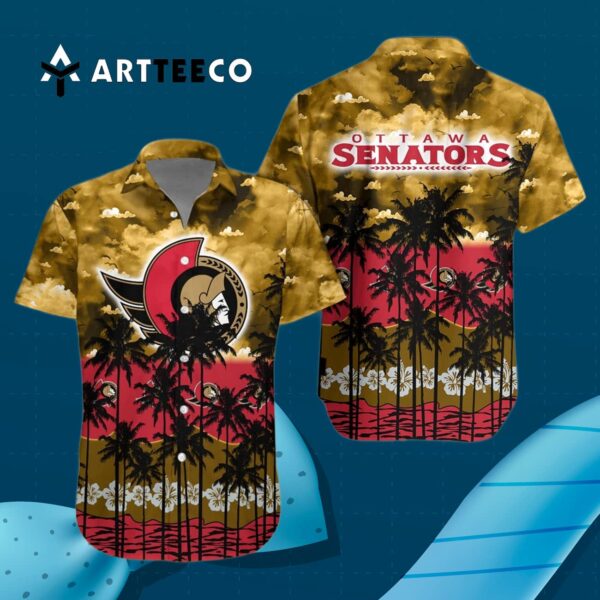 Ottawa Senators And Tree Hawaiian Shirt 3