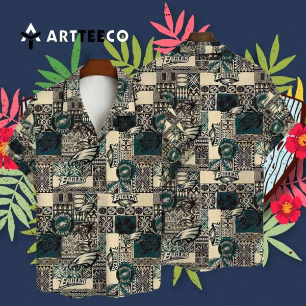 Philadelphia Eagles National Football League 2025 Aop V16 Hawaiian Shirt 3