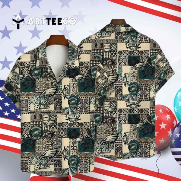 Philadelphia Eagles National Football League 2025 Aop V16 Hawaiian Shirt 4