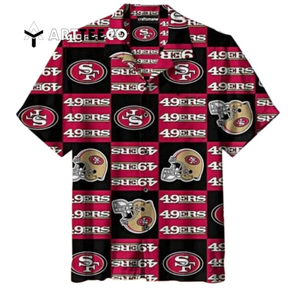 San Francisco 49ers Nfl Hawaiian Graphic Print Short Sleeve Hawaiian Shirt 1