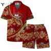 San Francisco 49ers Team Logo Pattern Us Flag Hawaiian Shirt and Shorts Set