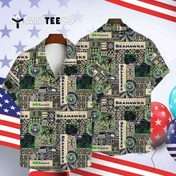 Seattle Seahawks National Football League 2025 Aop V9 Hawaiian Shirt 4
