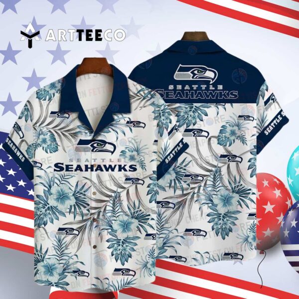 Seattle Seahawks Pattern Hawaiian Shirt 4