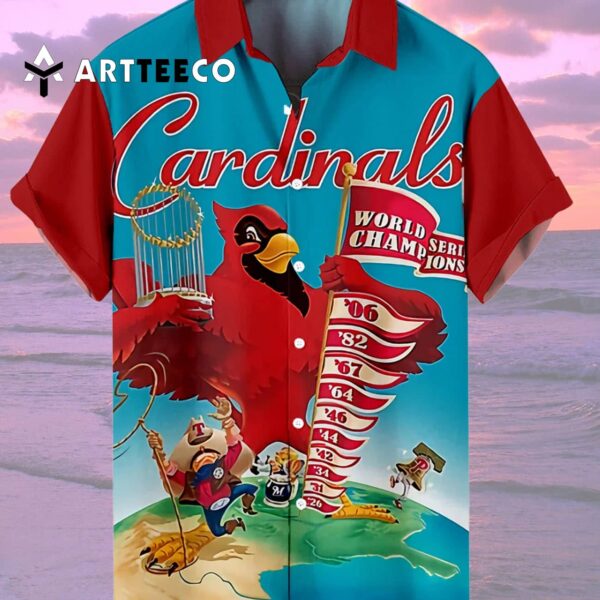 St Louis Cardinals All Star Baseball Hawaiian Shirt 2