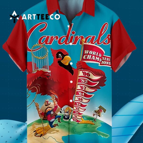 St Louis Cardinals All Star Baseball Hawaiian Shirt 3