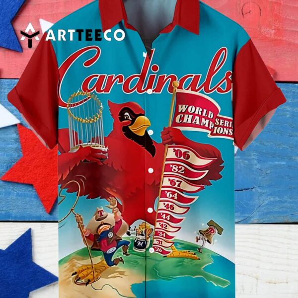St Louis Cardinals All Star Baseball Hawaiian Shirt 4
