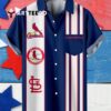 St Louis Cardinals Classic Striped Baseball Print With Pocket Hawaiian Shirt 4