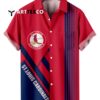 St Louis Cardinals Vibrant Baseball Stripe Print With Pocket Hawaiian Shirt 1