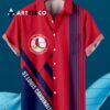 St Louis Cardinals Vibrant Baseball Stripe Print With Pocket Hawaiian Shirt 3